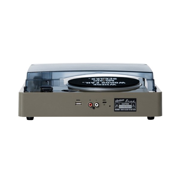 Gadhouse MK2 Turntable with Bluetooth, Grey - Rear