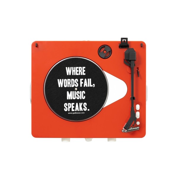 Gadhouse Brad MKII Turntable with Bluetooth, Orange - Top