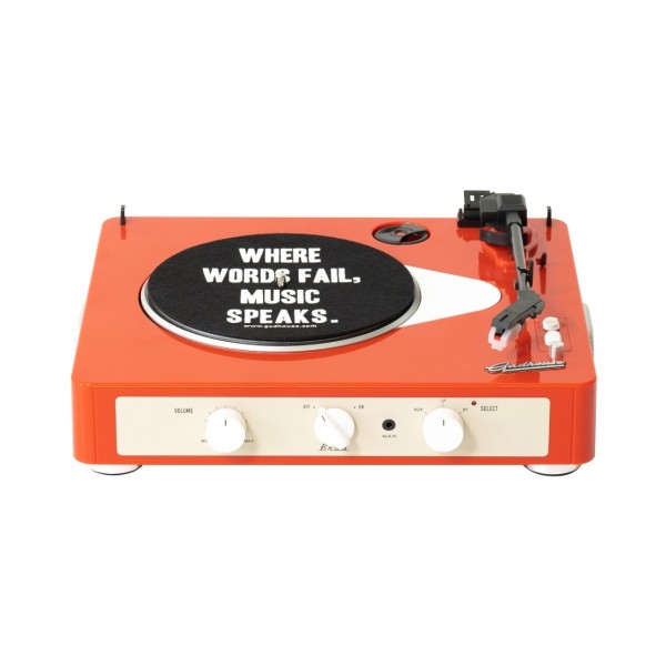 Gadhouse Brad MK2 Turntable with Bluetooth, Tangerine - Front