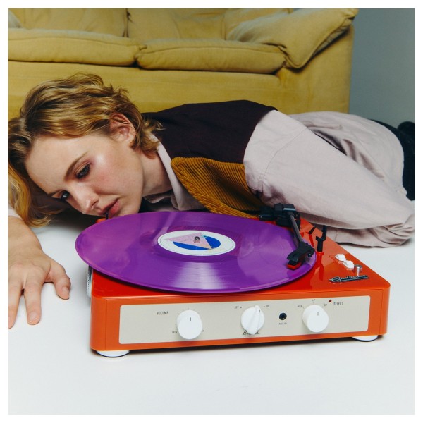 Gadhouse Brad MKII Record Player with Bluetooth, Tangerine - Lifestyle