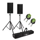 Mackie Thrash212 12" Active PA Speaker Bundle with Stands and Cables