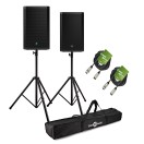 Mackie Thrash215 15" Active PA Speaker Bundle with Stands and Cables