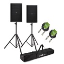 Mackie Thump215 15" Active PA Speaker Bundle with Stands and Cables