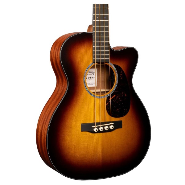 Martin 000CJrE Acoustic Bass, Burst - body side 