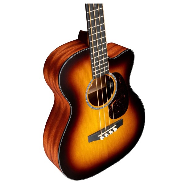 Martin 000CJrE Acoustic Bass, Burst - shoulders 