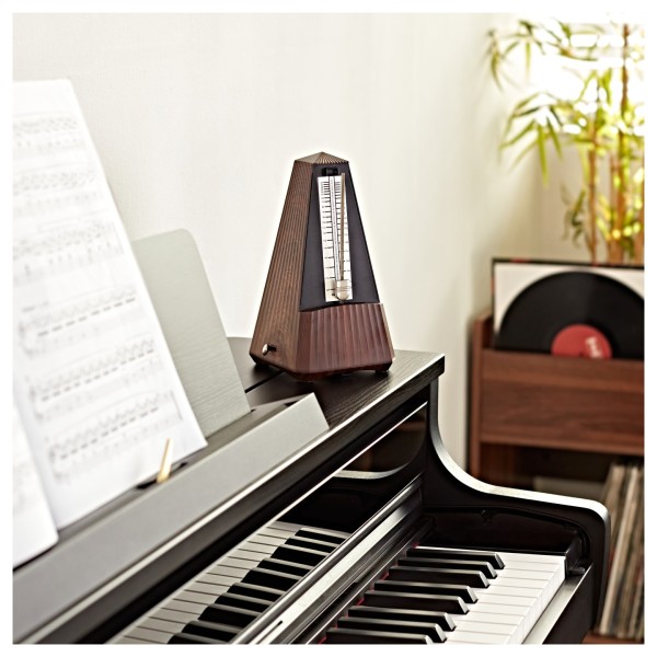 Mechanical Metronome with Thermo-Hygrometer by Gear4music