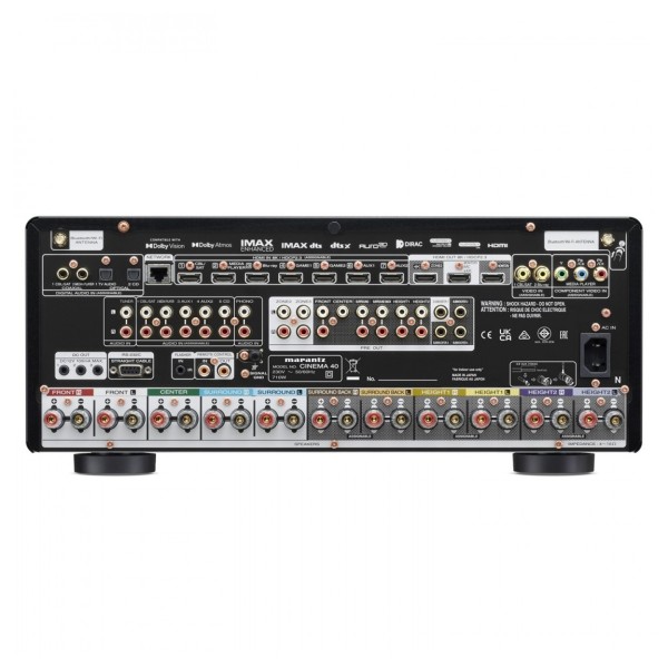 Marantz Cinema 40 AV Receiver, Black - Rear view