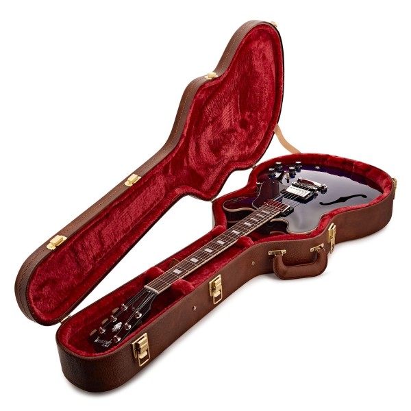 Gibson ES-335 Figured, Deep Ocean Burst #228340019 - inside case 