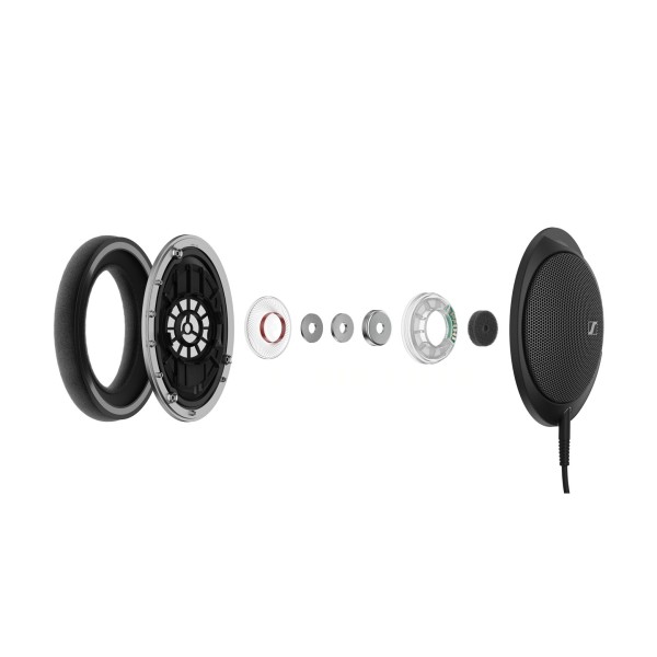 Sennheiser HD 550 Open-Back Headphones, Black - Exploded