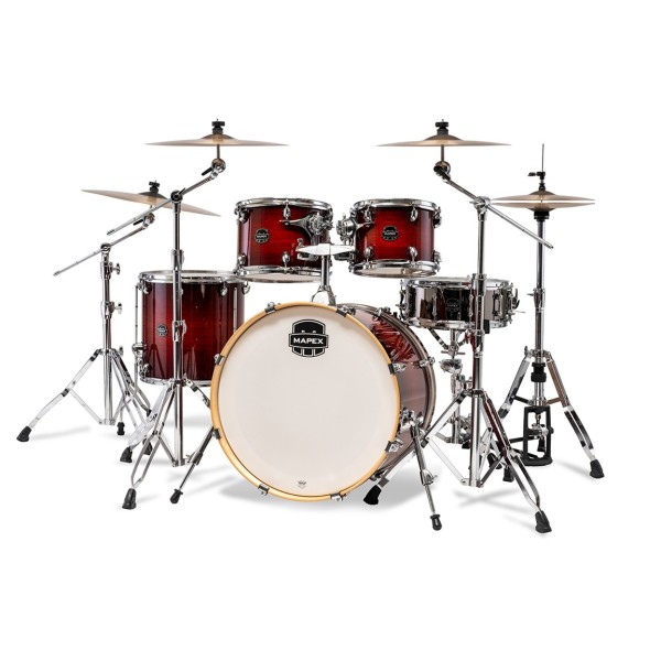 Mapex Armory 22'' Rock Fusion 5pc Shell Pack, Red Onyx Burst