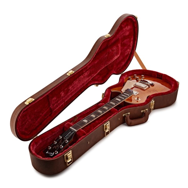 Gibson Les Paul Standard 60s Figured Top, Honey Amber #221540127 - inside case 