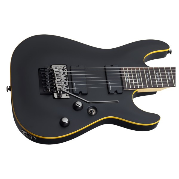 Schecter Demon-7 FR Electric Guitar, Black