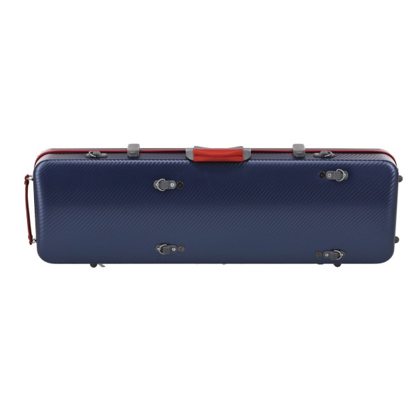 Gewa Polycarbonate Oblong Violin Case, White and Orange - back 
