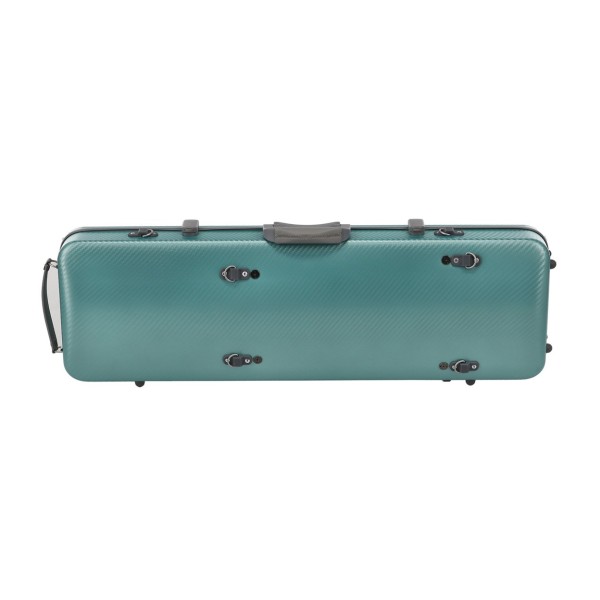 Gewa Fun Polycarbonate Oblong Violin Case, Green and Grey