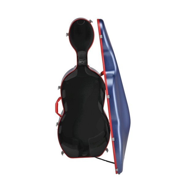 Gewa Fun Polycarbonate Cello Case, Blue and Red
