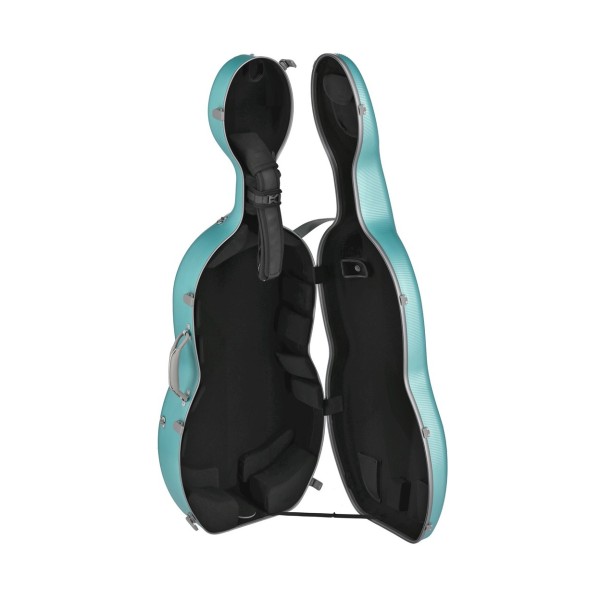 Gewa Fun Polycarbonate Cello Case, Green and Grey