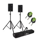 Yamaha DXR8mkII 8'' Active PA Speaker Bundle with Stands and Cables