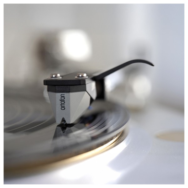 Ortofon 2M 78 Moving Magnet Cartridge, Lifestyle Image Tracking Record Groove