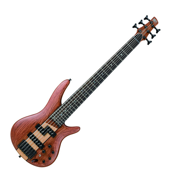 Ibanez SR756-NTF 6 String Bass Guitar, Natural Flat