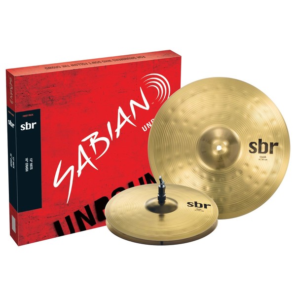 Sabian SBR Cymbal First Pack, 13'' Hi-Hats, 16'' Crash Cymbals 