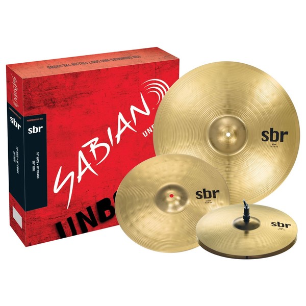 Sabian SBR Cymbal Performance Set, 14'' Hi-Hat, 16'' Crash, 20'' Ride
