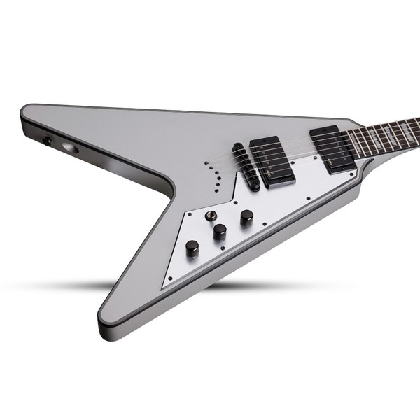 DISC Schecter V-1 Platinum, Satin Silver at Gear4music