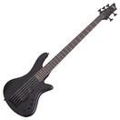Schecter Stiletto Stealth-5 Bass Guitar, Satin Black