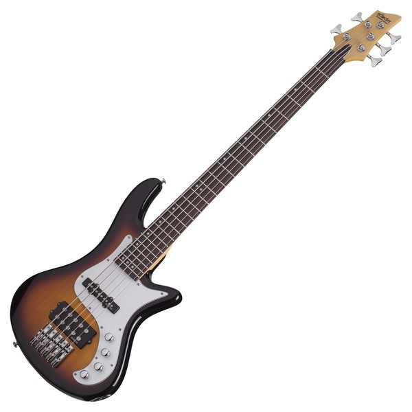 Schecter Stiletto Vintage-5 Bass Guitar, 3-Tone Sunburst