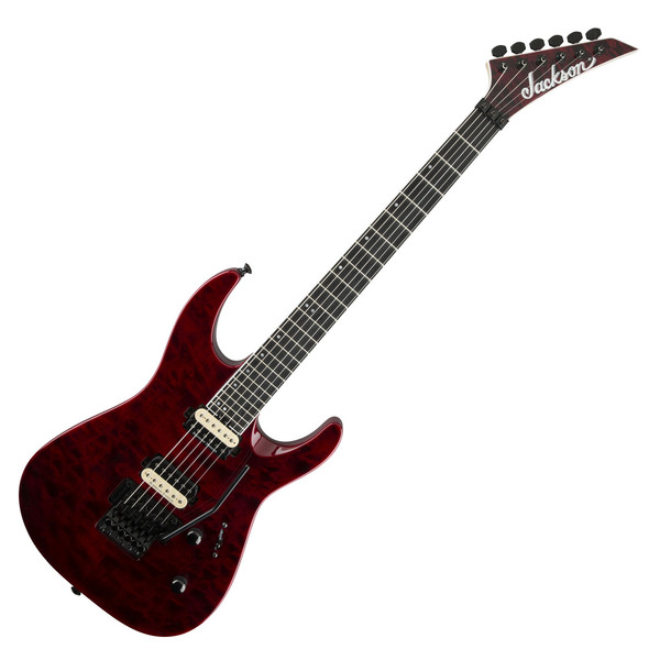 Jackson Pro Dinky DK2Q Electric Guitar, Transparent Red