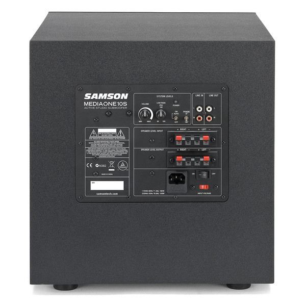 Samson MediaOne 10S Active Subwoofer, Rear Panel