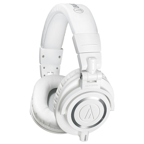 Audio Technica ATH-M50xWH Professional Monitor Headphones, White