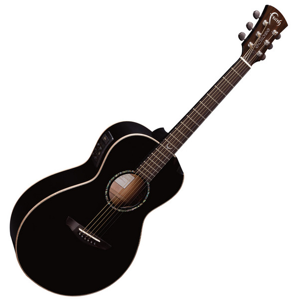 Faith Eclipse Mercury Scoop Electro-Acoustic Guitar, Black Gloss