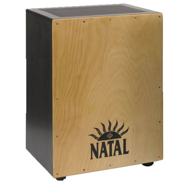 Natal Andante XL Cajon, Snare Wires, Birch Black Natural Face