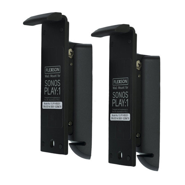 Flexson Wall Mount for SONOS PLAY:1 - Black (Pair)
