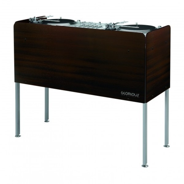 Glorious Cockpit Deluxe DJ Booth, Walnut