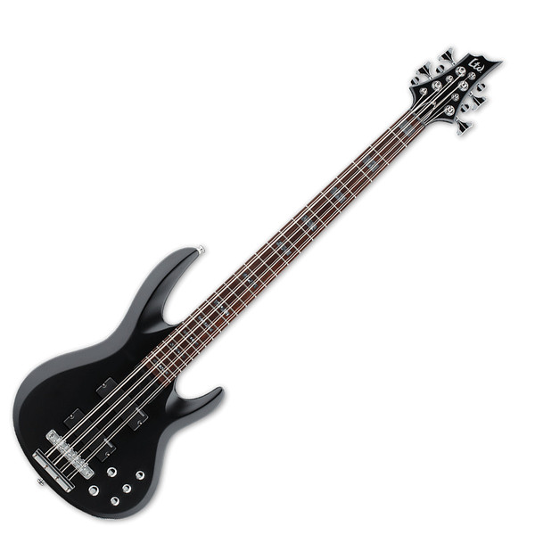 ESP LTD FB-208 Frank Bello 8-String Bass Guitar, Black Satin