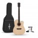 Dreadnought Cutaway Electro Acoustic Guitar & Accessory Pack by Gear4music, Natural