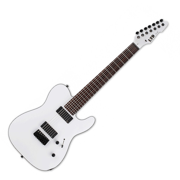 ESP LTD TE-407 7 String Electric Guitar, Snow White Satin