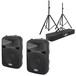 Samson Auro D412 Active PA Speaker Bundle with FREE Stands 