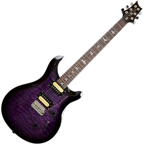 PRS SE Custom 24 Quilt Top Electric Guitar, Purple Burst
