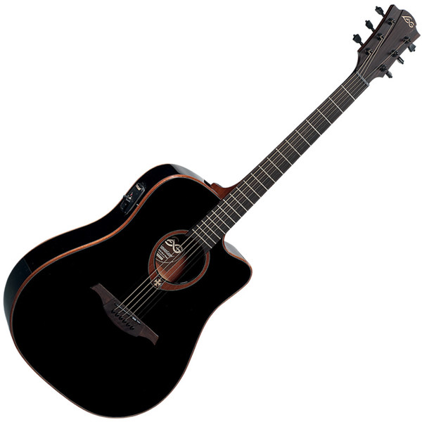 LAG T100DCE Electro-Acoustic Guitar, Black