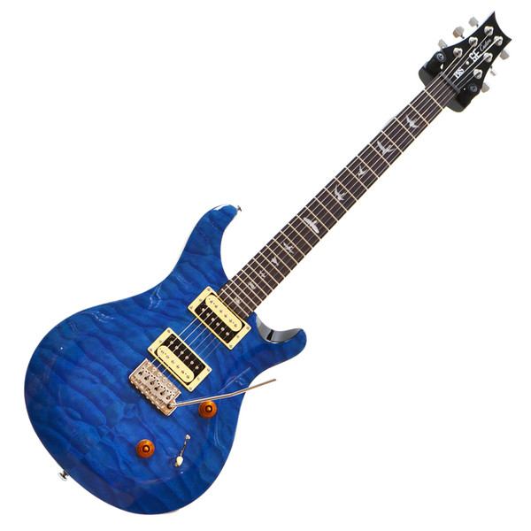 DISC PRS SE Custom 24 Quilt Top Electric Guitar, Sapphire