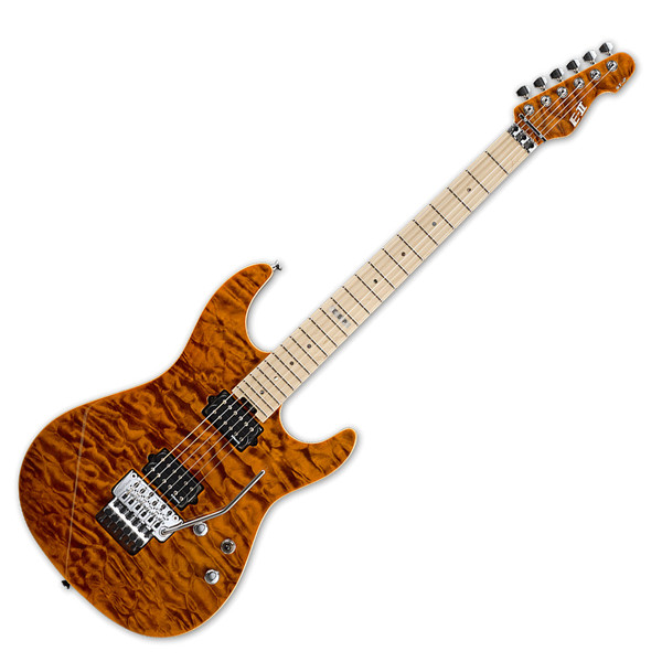 ESP E-II ST-2QM Maple TE Electric Guitar, Tiger Eye