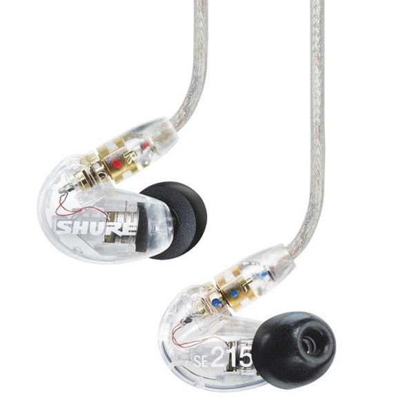 Shure SE215 Sound Isolation Earphones, Clear