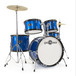 Junior 5 Piece Drum Kit by Gear4music, Blue