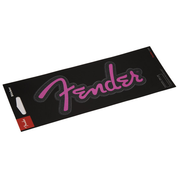 Fender Logo Sticker Pink Glitter