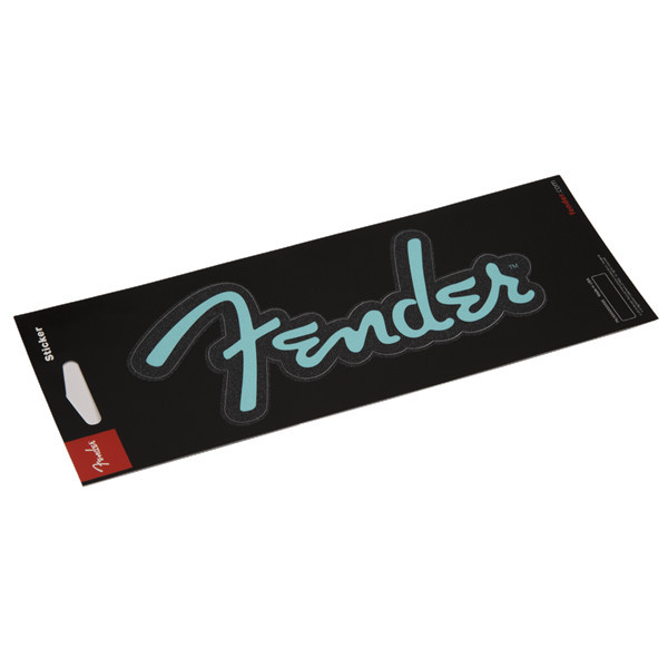 Fender Logo Sticker Turquoise Glitter