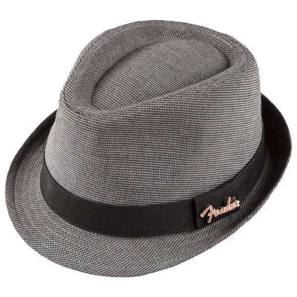 Fender Fedora with Pin, Black/Gray Check, S/M