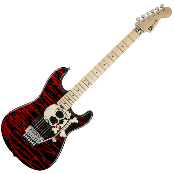 Charvel Warren DeMartini Signature Guitar, Blood & Skull Pro Mod