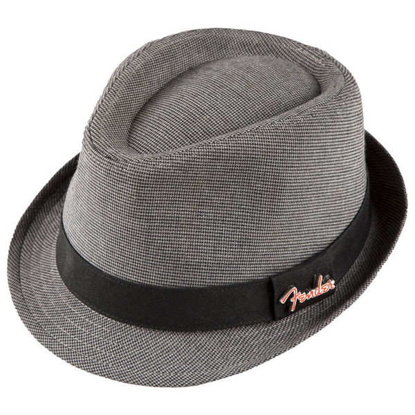 Fender Fedora with Pin, Black/Gray Check, L/XL